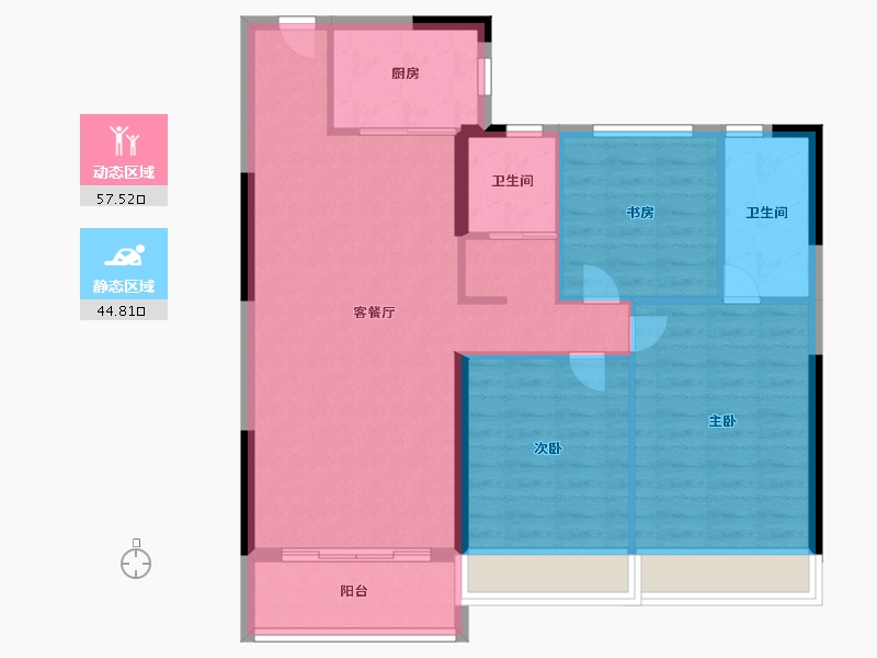 河南省-平顶山市-碧桂园应国府-93.00-户型库-动静分区