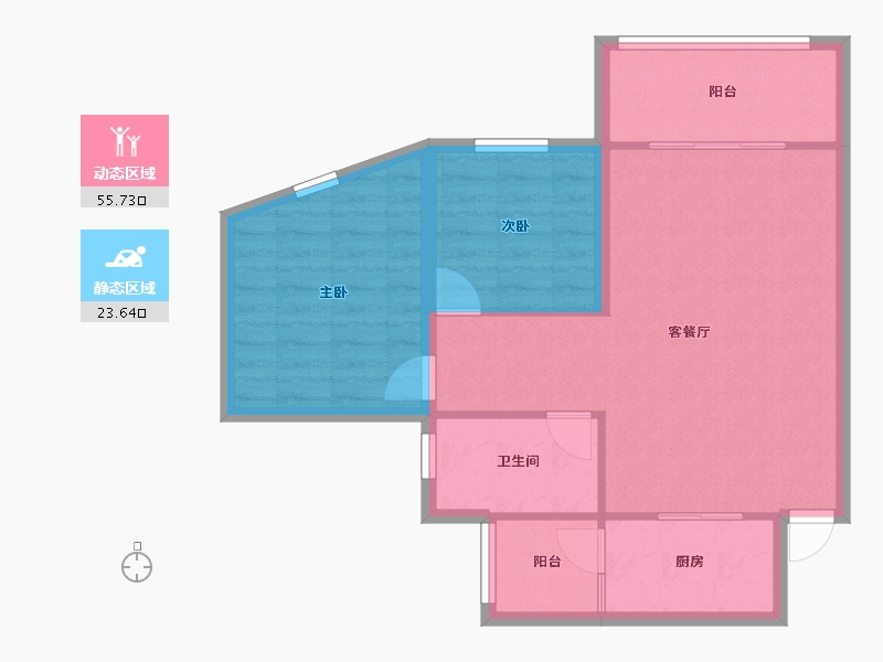 广东省-深圳市-金成时代家园-71.74-户型库-动静分区