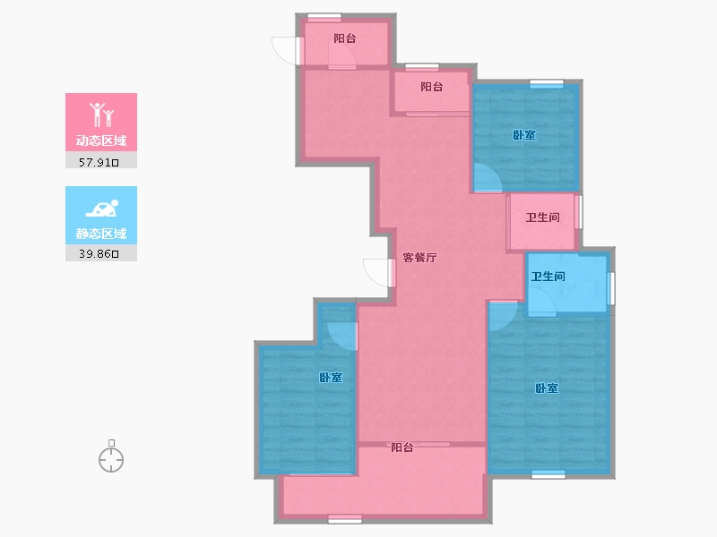 浙江省-湖州市-佳源英伦都市-89.05-户型库-动静分区