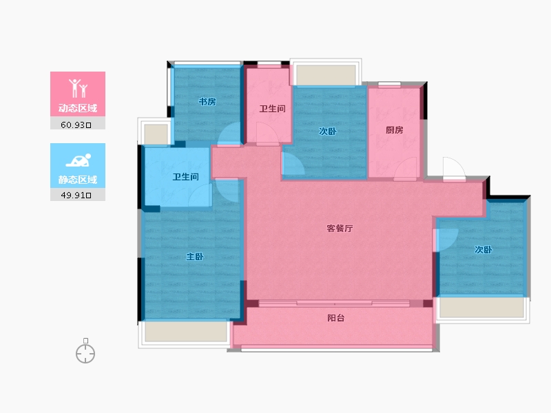 江苏省-南京市-棠前如苑-100.00-户型库-动静分区