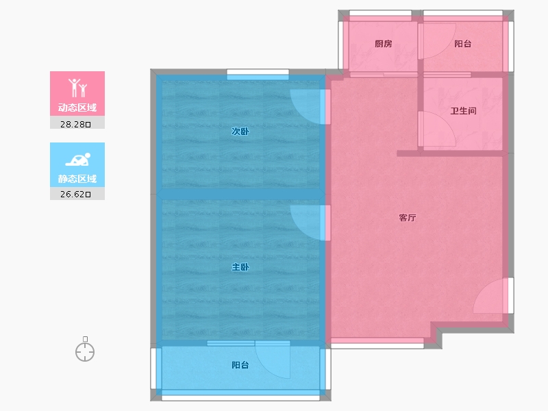 广东省-深圳市-罗湖区翠华花园-48.47-户型库-动静分区