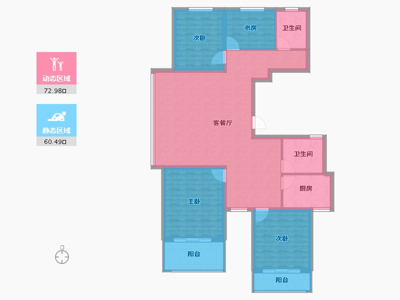 浙江省-宁波市-永佳苑-120.99-户型库-动静分区