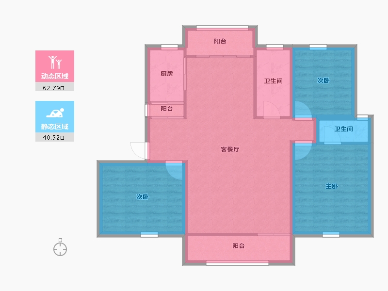 上海-上海市-新泾家苑-93.19-户型库-动静分区