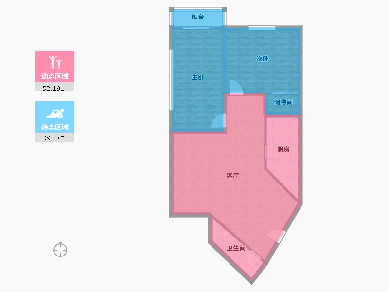 天津-天津市-宁月花园-82.57-户型库-动静分区