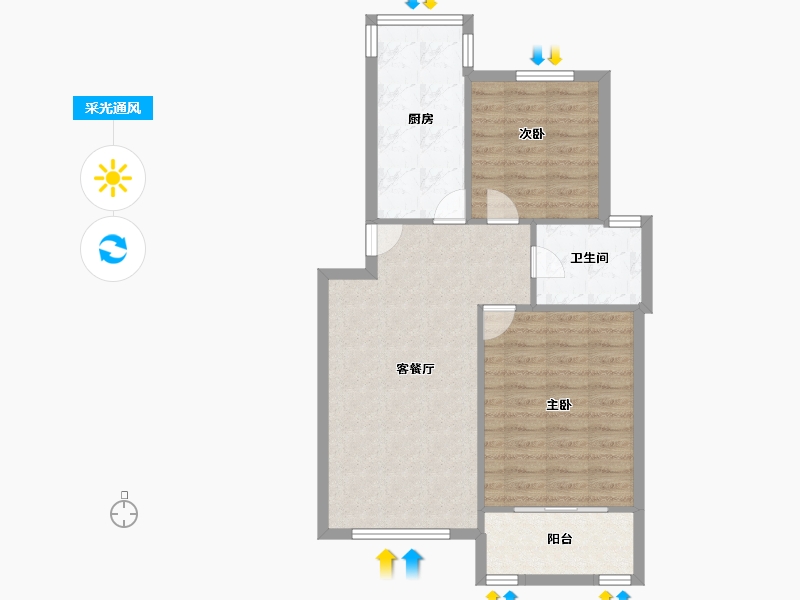 上海-上海市-南江苑-70.00-户型库-采光通风