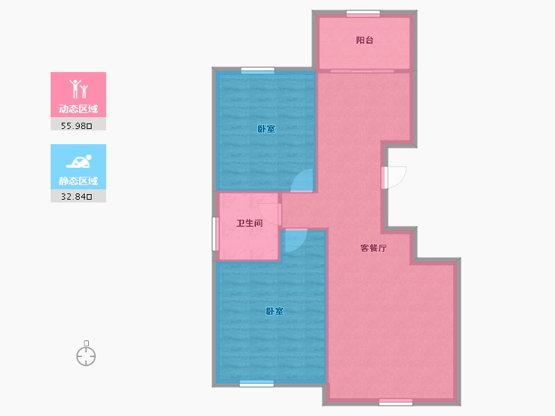 黑龙江省-牡丹江市-汇龙外滩-81.49-户型库-动静分区