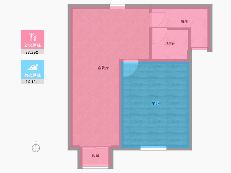 上海-上海市-佳伟景苑-44.45-户型库-动静分区