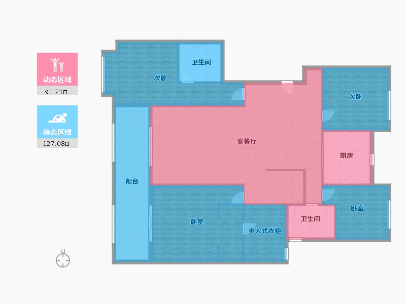 陕西省-西安市-金辉·世界城-200.00-户型库-动静分区