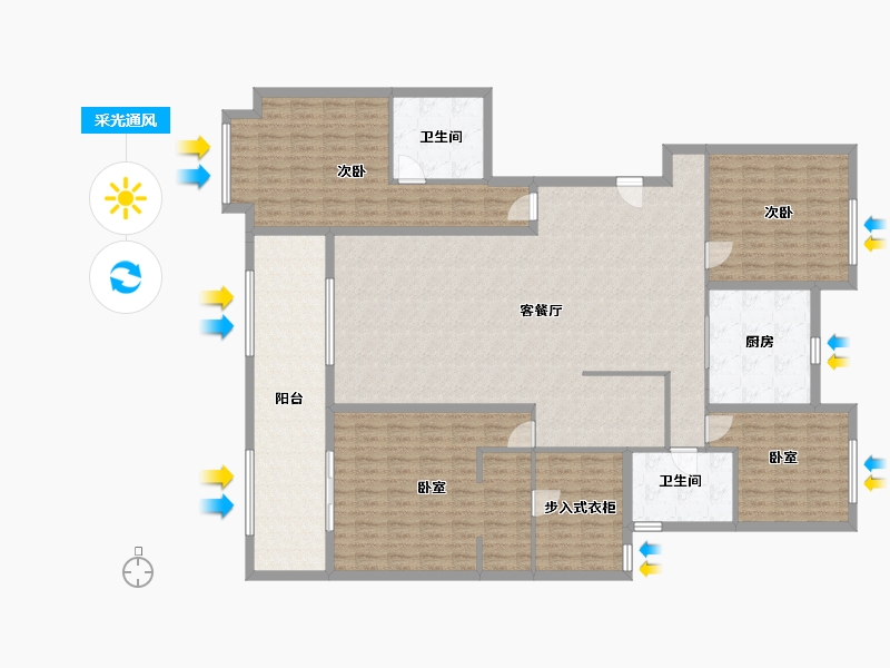 陕西省-西安市-金辉·世界城-200.00-户型库-采光通风