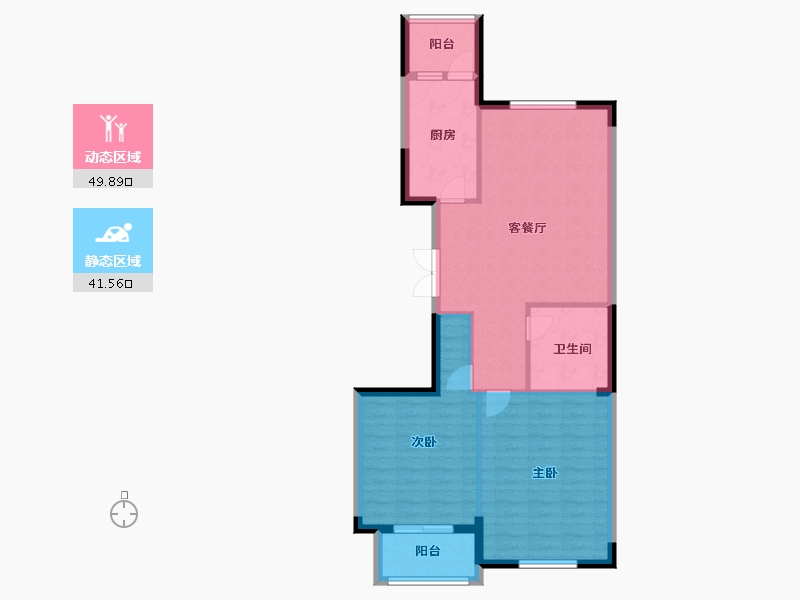 浙江省-宁波市-永佳苑-83.00-户型库-动静分区