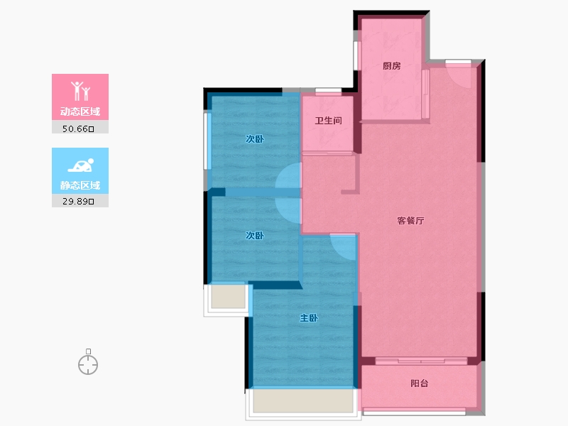 广东省-惠州市-碧桂园山河城-72.34-户型库-动静分区