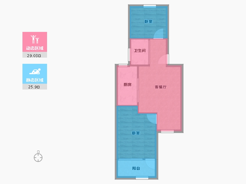 浙江省-宁波市-后河小区-49.49-户型库-动静分区