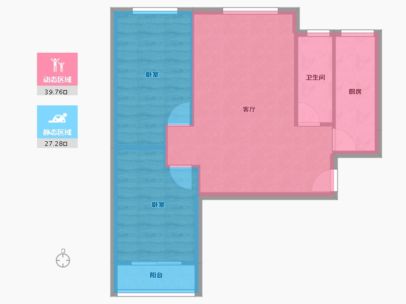 河南省-郑州市-芙蓉花苑-60.73-户型库-动静分区