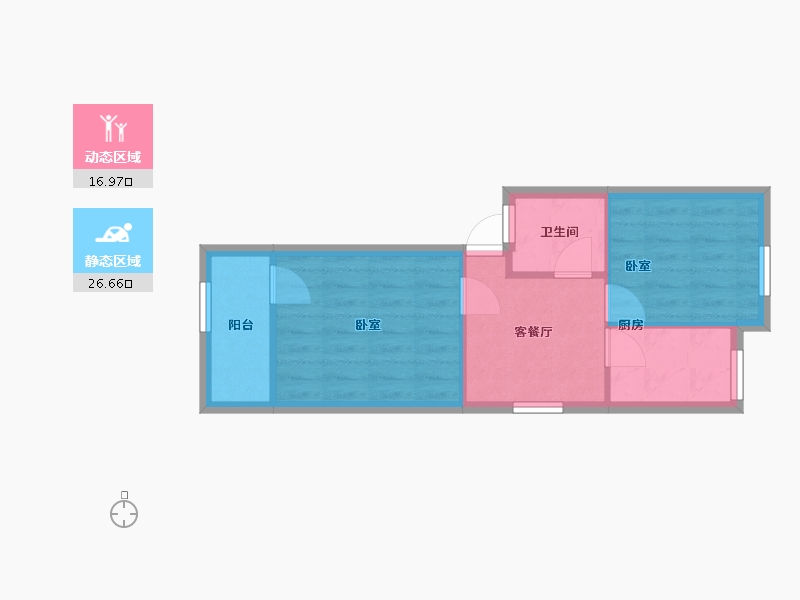 浙江省-宁波市-后河小区-38.67-户型库-动静分区