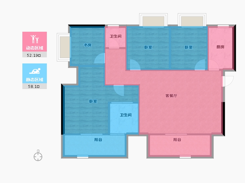 广西壮族自治区-南宁市-光明城市-100.77-户型库-动静分区