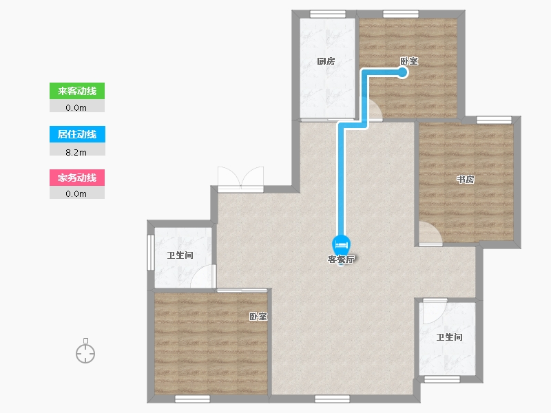 黑龙江省-牡丹江市-汇龙外滩-100.75-户型库-动静线