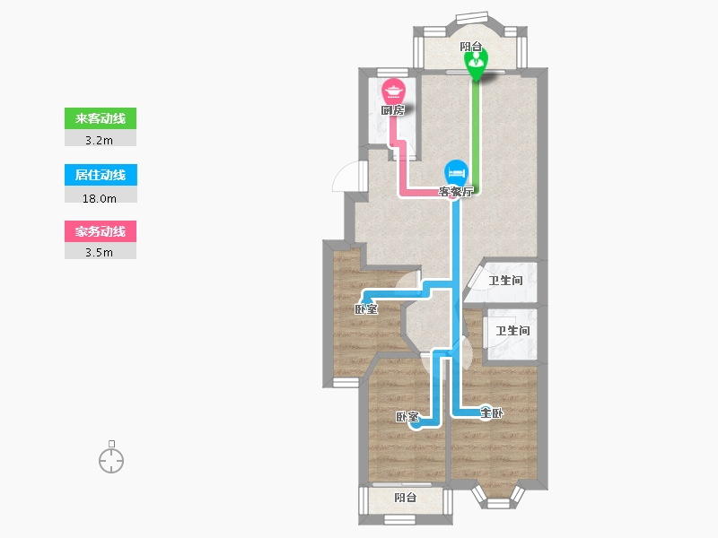 江苏省-南京市-溢景苑-49.88-户型库-动静线