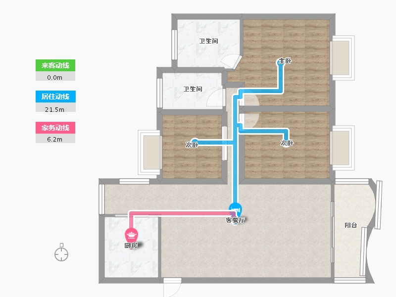 广东省-深圳市-碧海天家园-93.75-户型库-动静线