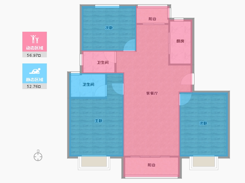 上海-上海市-浦东新区金顺佳苑-101.00-户型库-动静分区