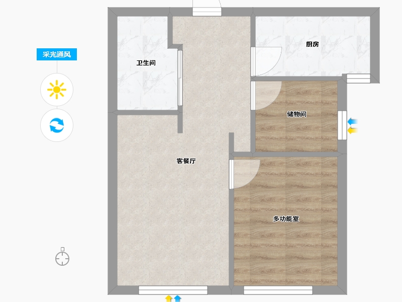 四川省-成都市-银城龙悦-51.20-户型库-采光通风