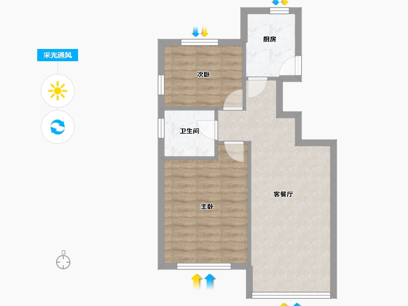 上海-上海市-西木小区-53.00-户型库-采光通风