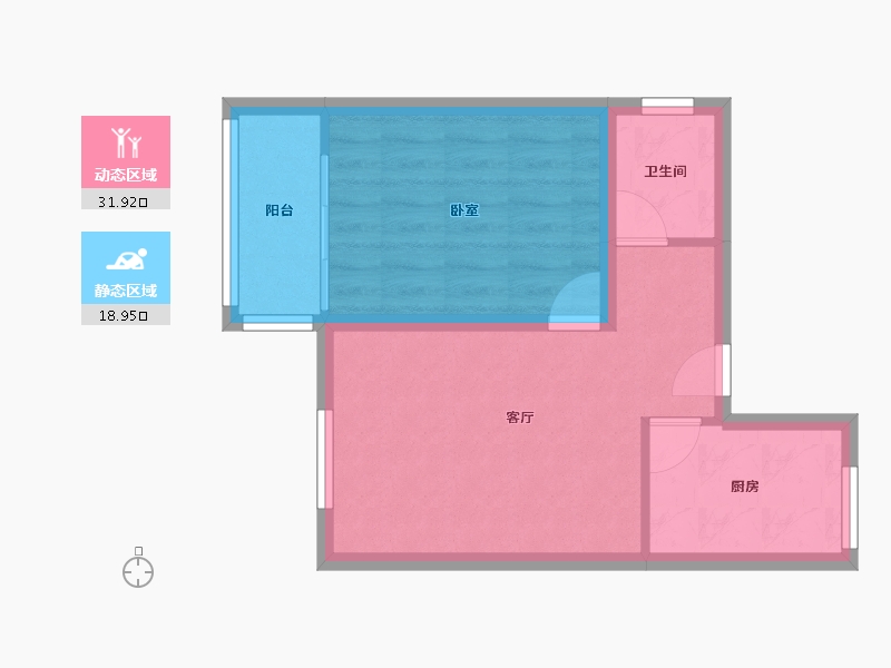 河南省-郑州市-阳光花苑-45.19-户型库-动静分区