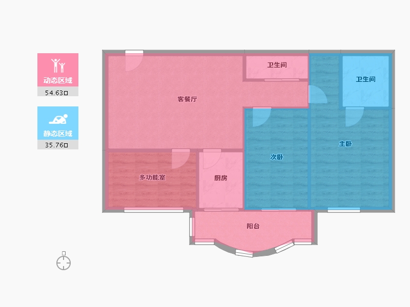 河南省-郑州市-锦绣华庭-82.89-户型库-动静分区