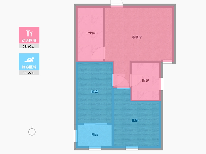 河南省-新乡市-未来城-45.00-户型库-动静分区