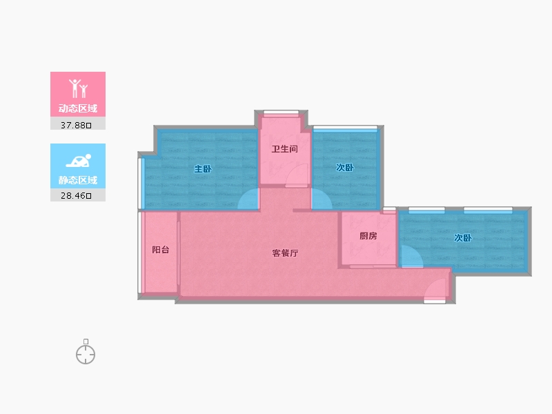 广东省-深圳市-平吉上苑-59.56-户型库-动静分区