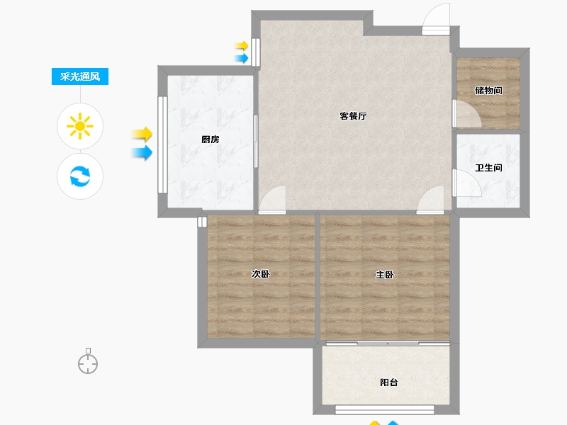 上海-上海市-丽都成品-67.00-户型库-采光通风