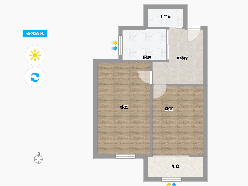 安徽省-马鞍山市-人民新村-50.39-户型库-采光通风