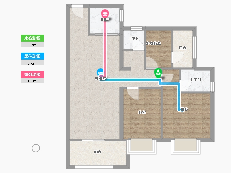 湖南省-郴州市-上品澜庭-79.20-户型库-动静线