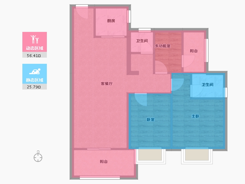 湖南省-郴州市-上品澜庭-79.20-户型库-动静分区