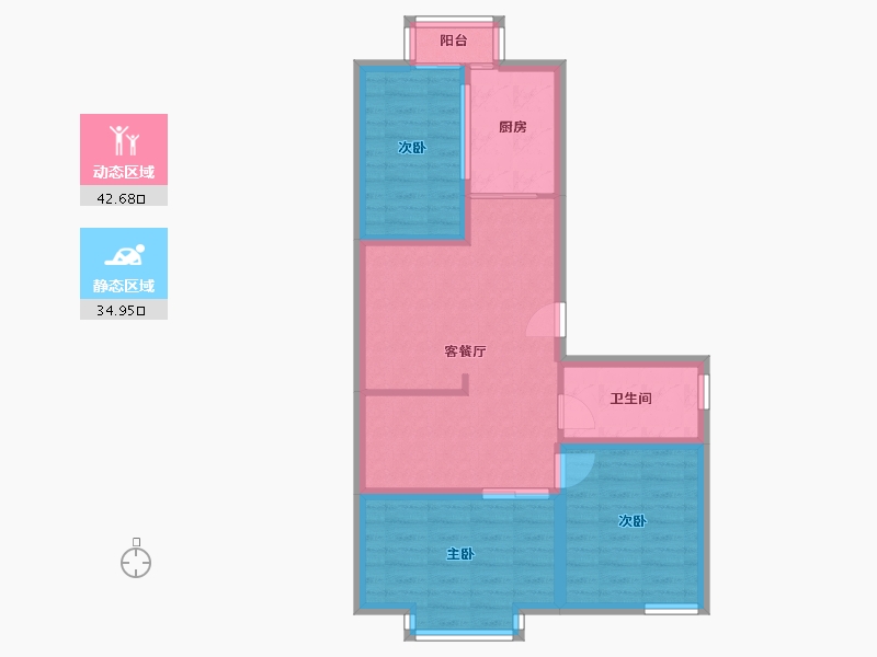 天津-天津市-新世纪城-68.62-户型库-动静分区