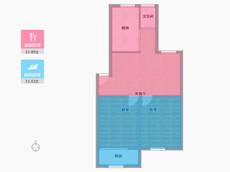 安徽省-马鞍山市-人民新村-59.53-户型库-动静分区