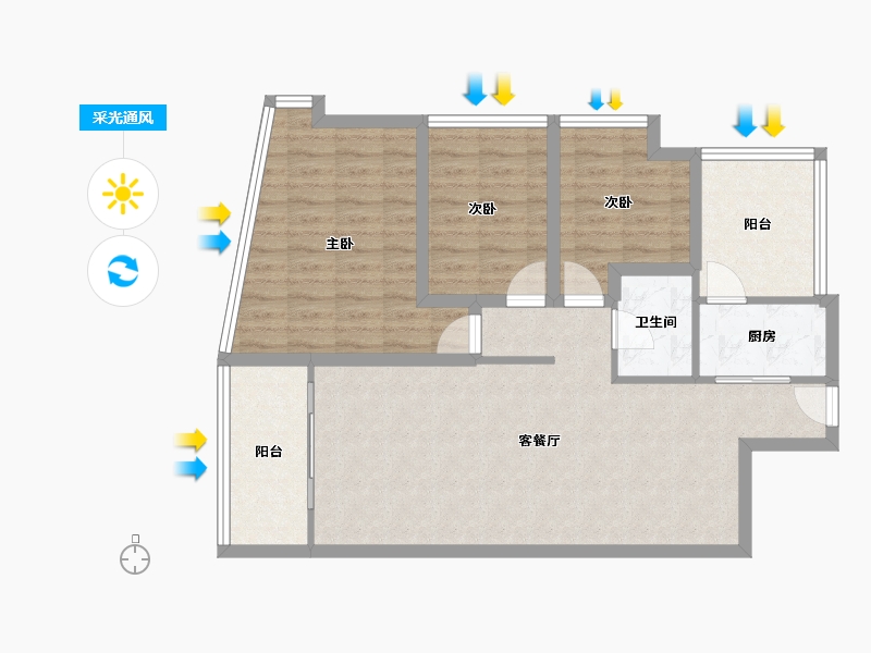 广东省-深圳市-金成时代家园-87.03-户型库-采光通风