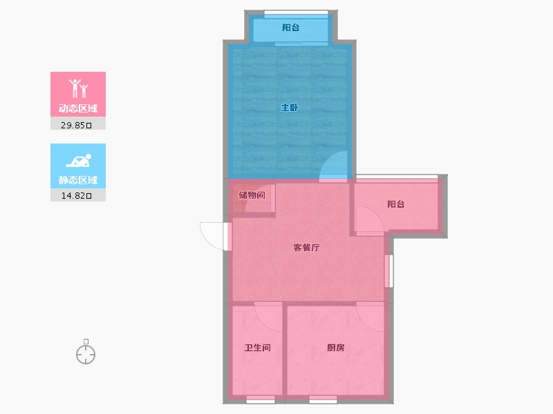 上海-上海市-丽泽荷亭苑-39.35-户型库-动静分区