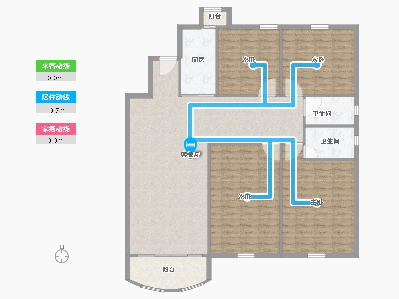 河北省-石家庄市-香榭苑-133.58-户型库-动静线