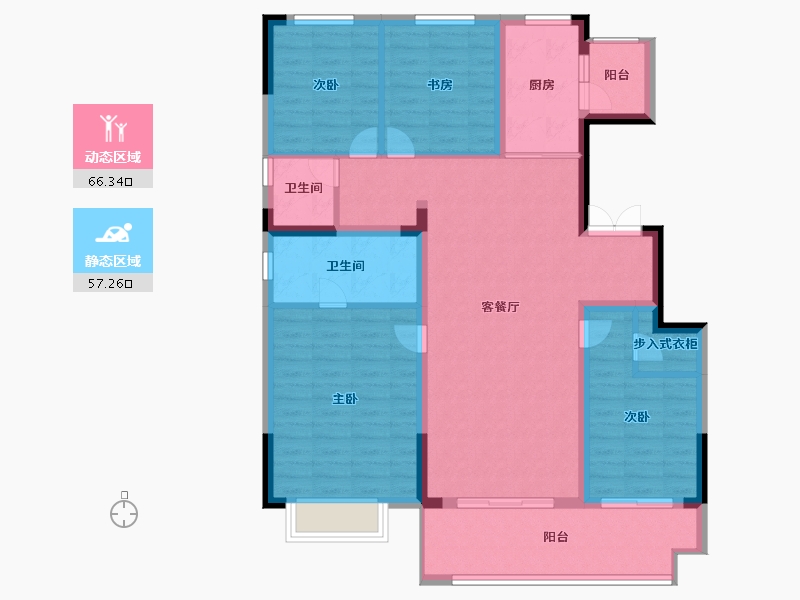 辽宁省-铁岭市-融侨悦城-110.99-户型库-动静分区