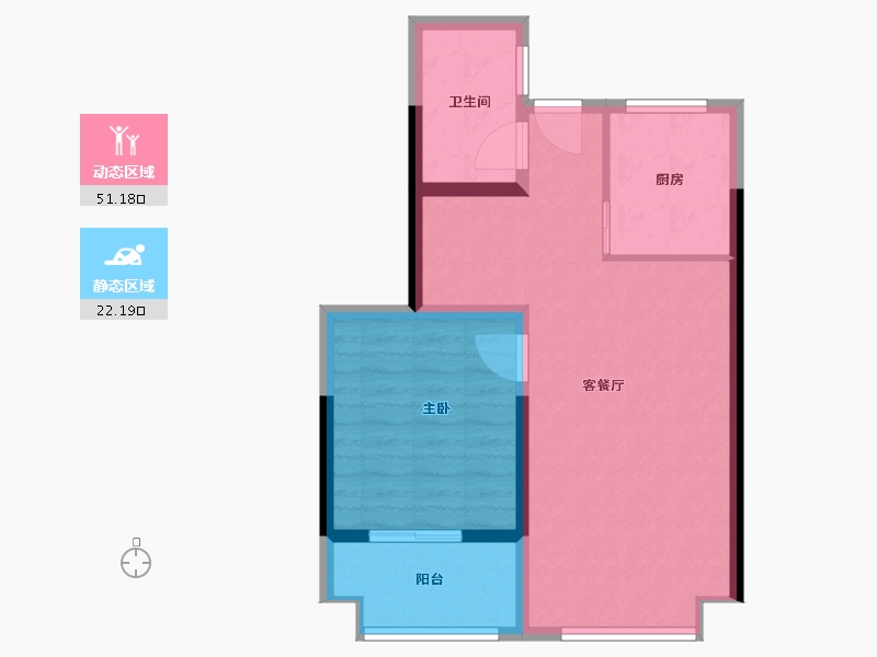 福建省-漳州市-红树湾院子-66.00-户型库-动静分区