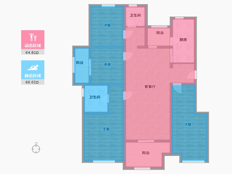 安徽省-马鞍山市-东禹成-116.07-户型库-动静分区