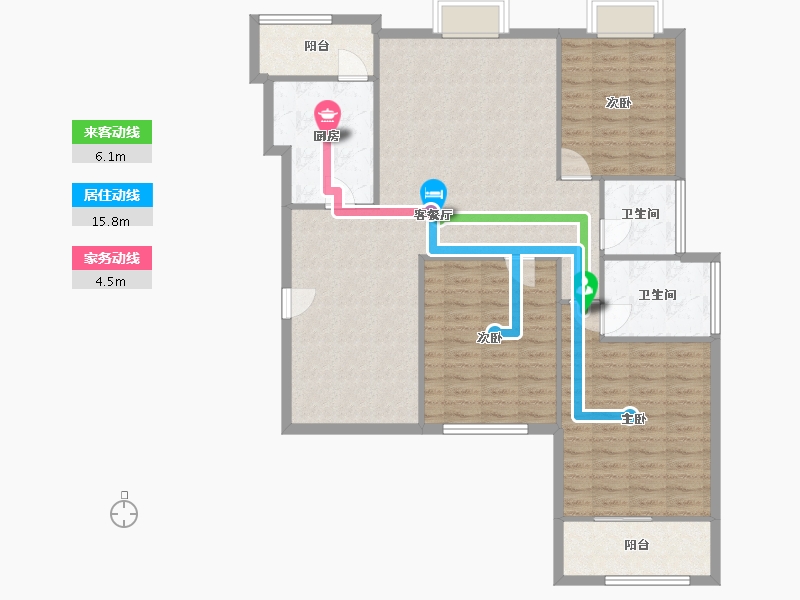 湖北省-武汉市-泰合百花公园-118.00-户型库-动静线