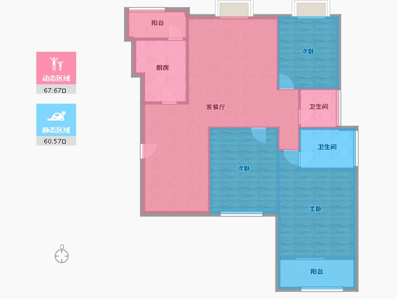 湖北省-武汉市-泰合百花公园-118.00-户型库-动静分区