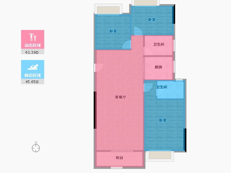 河南省-平顶山市-碧桂园应国府-98.68-户型库-动静分区