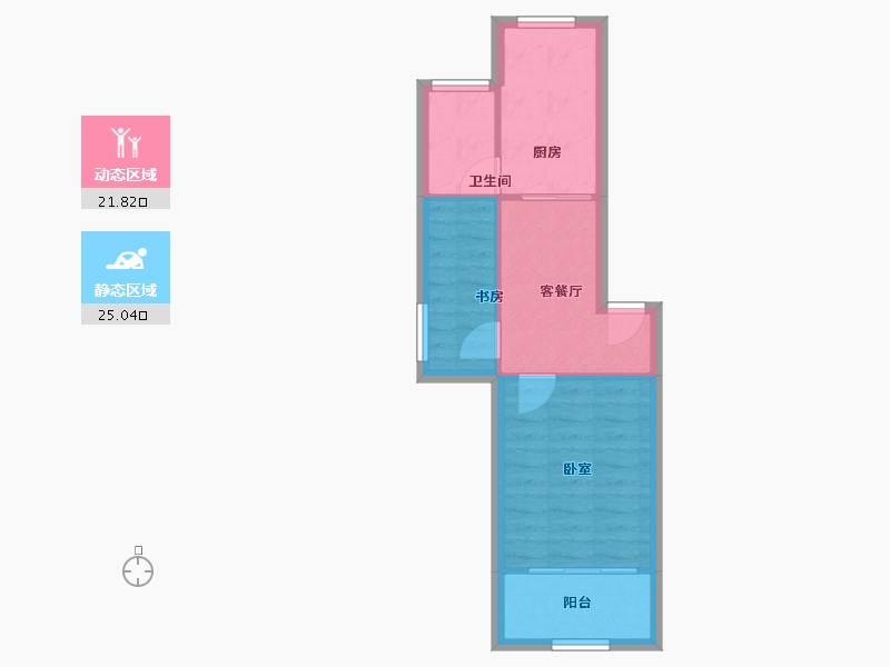 重庆-重庆市-姚江花园（江北区）-41.66-户型库-动静分区