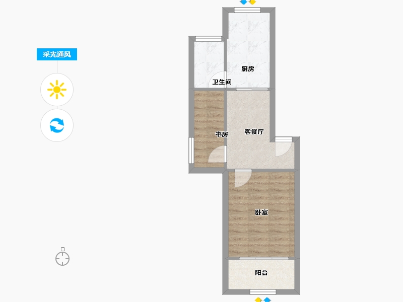 重庆-重庆市-姚江花园（江北区）-41.66-户型库-采光通风