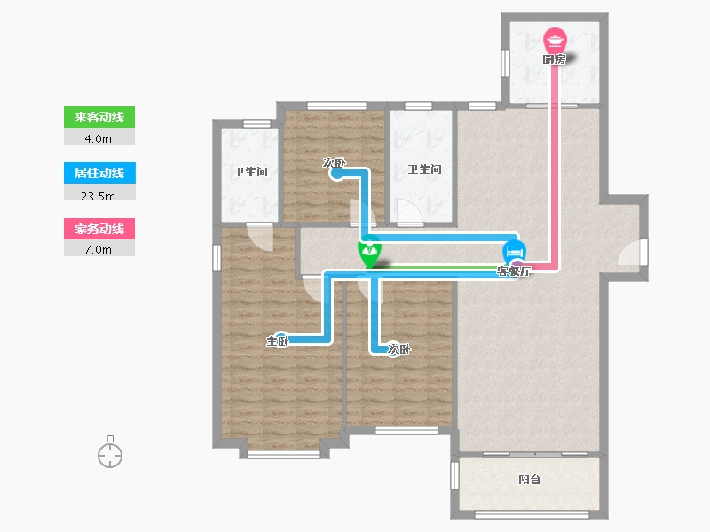 山东省-济南市-汉峪海风-111.97-户型库-动静线