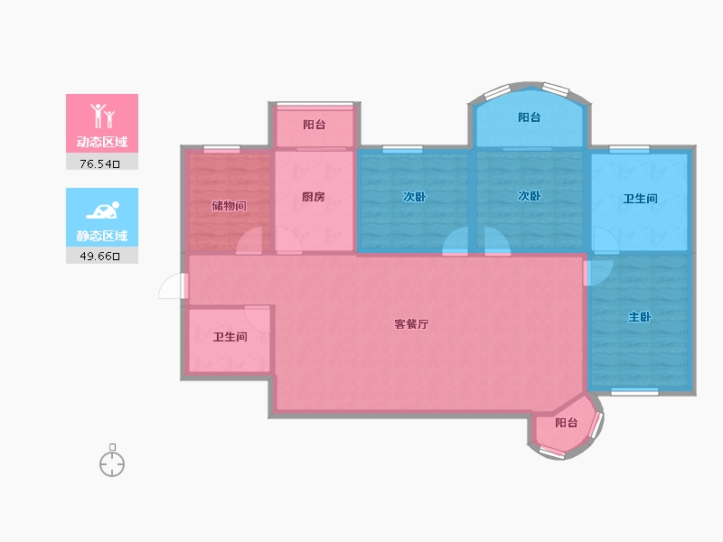 上海-上海市-正润欧洲花园-114.50-户型库-动静分区