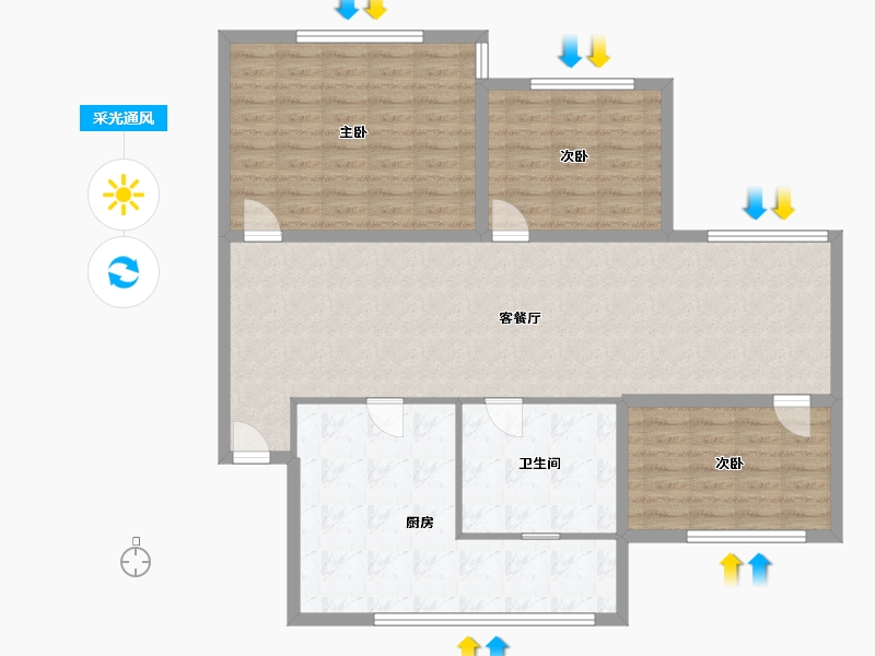 浙江省-杭州市-育才西苑-114.54-户型库-采光通风