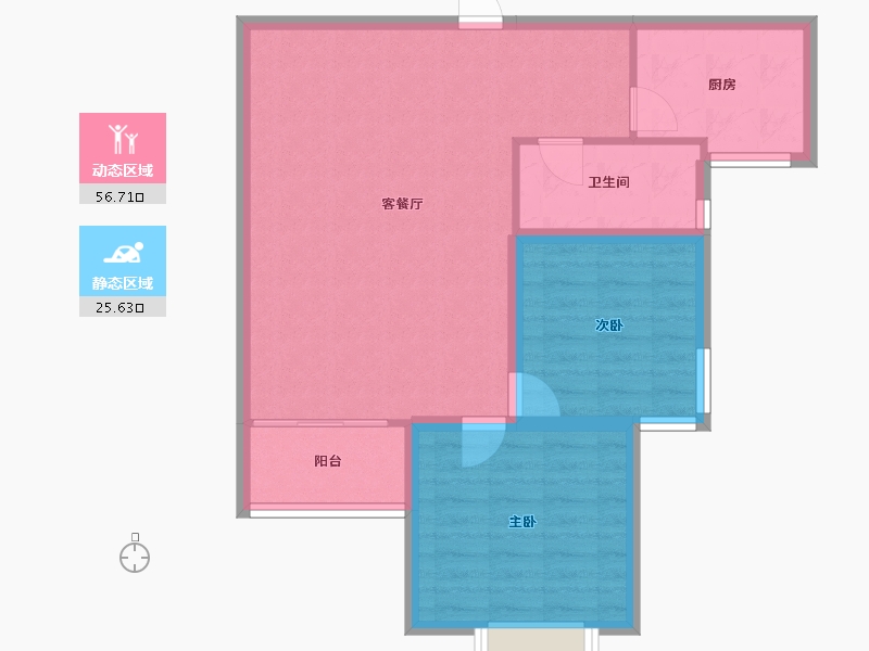 上海-上海市-香港丽园-74.48-户型库-动静分区